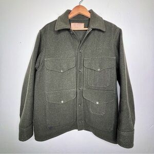 Vintage 60s-70s Filson Wool Mackinaw Cruiser Jacket Green Size Large
